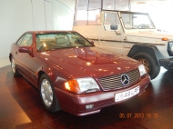 The Mercedes owned by Princess Diana, and in the background, the Pope mobile!