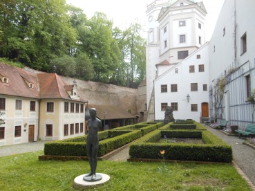A garden just inside the old Augsburg city walls