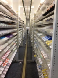 Mass medication stock area for dispensing